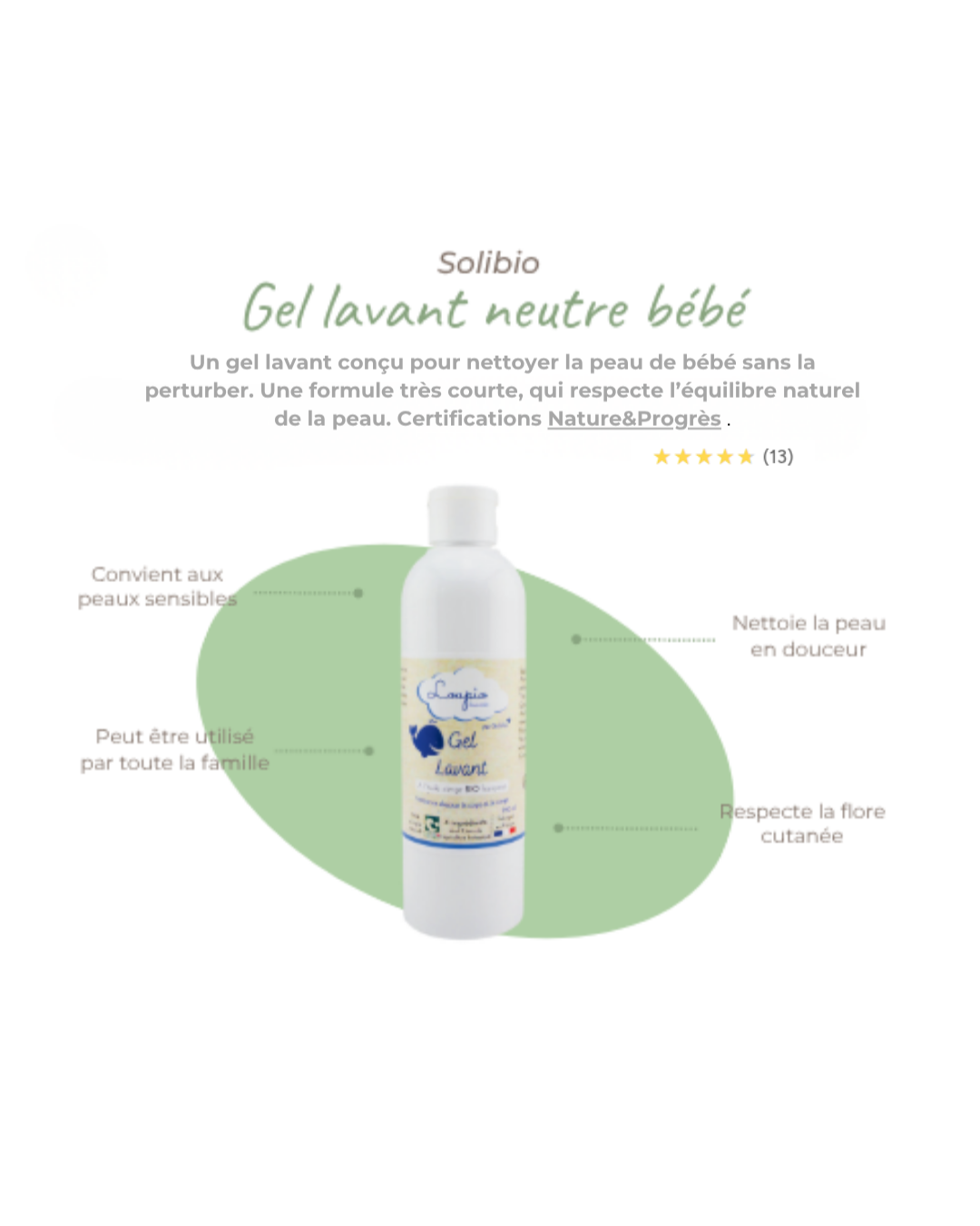Des soins bien choisis pour bébé. Sans passer des heures à lire les étiquettes.